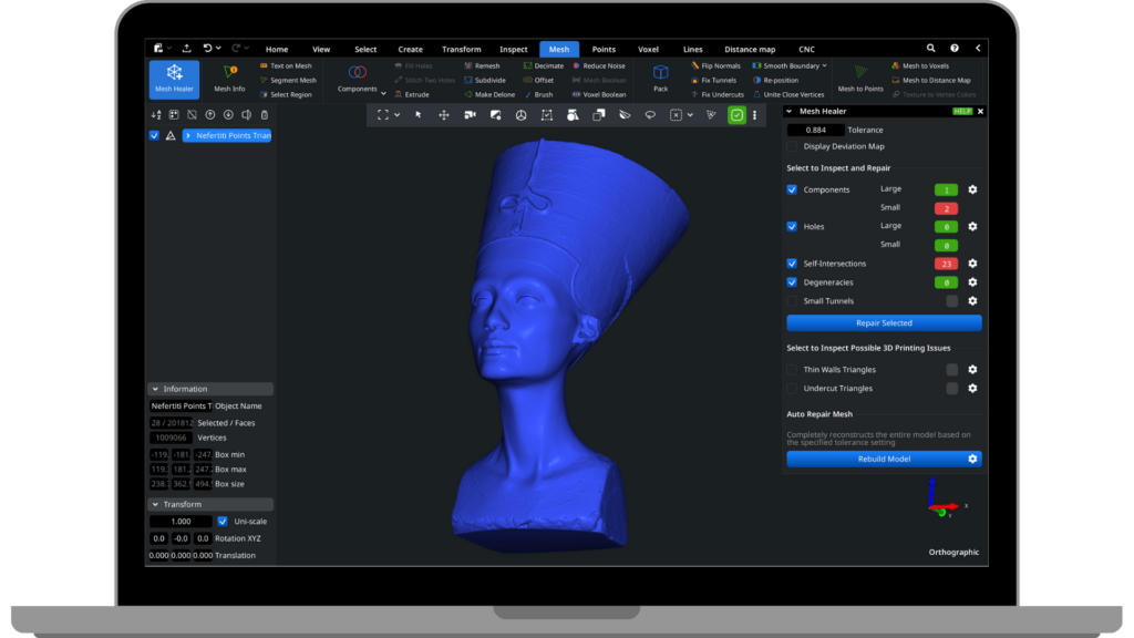 STL FIle Repair MeshInspector